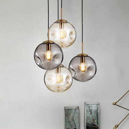 Suspension LED design boule déformée en verre Head — LZ4G7X