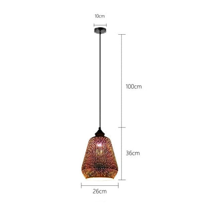 Suspension moderne multicolore en verre 3D Kaili — LZ4X9M