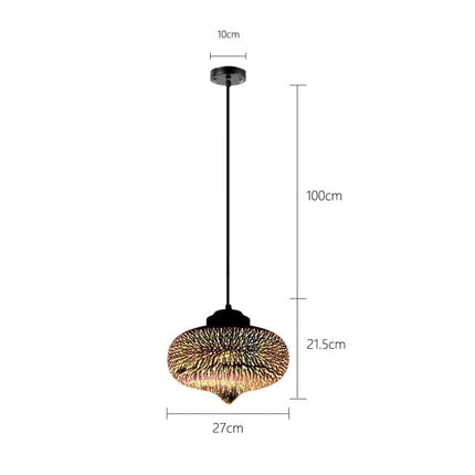 Suspension moderne multicolore en verre 3D Kaili — LZ4X9M
