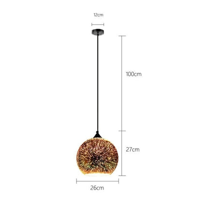 Suspension moderne multicolore en verre 3D Kaili — LZ4X9M