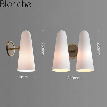 Applique murale LED avec abat-jour conique arrondi couleur Coffee — LZ4N7Q2