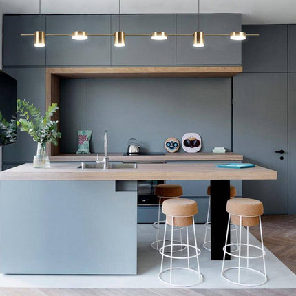 Lustre suspension allongé en métal avec éclairage LED style Luxury — LZ4P7X