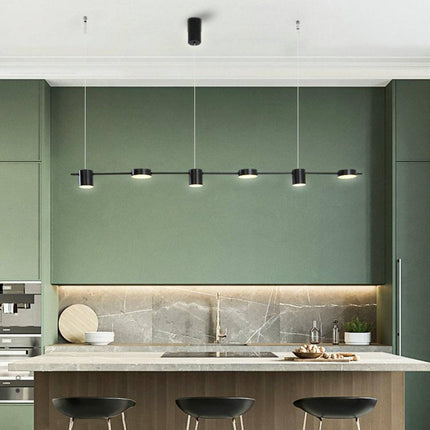Lustre suspension allongé en métal avec éclairage LED style Luxury — LZ4P7X