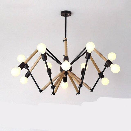 Lustre LED en bois avec bras articulés ajustables — LZ4X9P