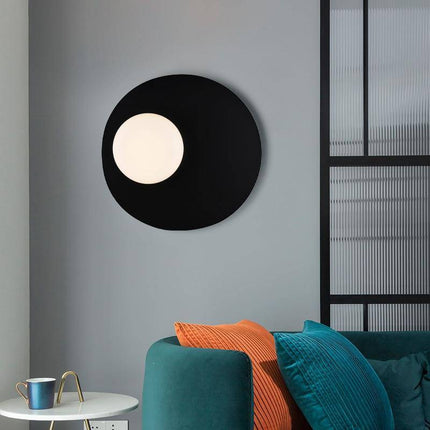 Applique murale LED design avec disque métal noir style Ruban Loft — LZ4X9P2