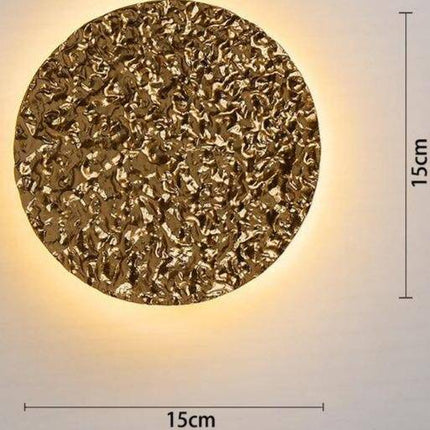 Applique murale LED design disque métal doré — LZ4P9XQ