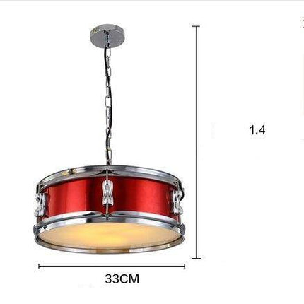 Suspension LED style tambour de batterie en métal rétro — LZ4X9P