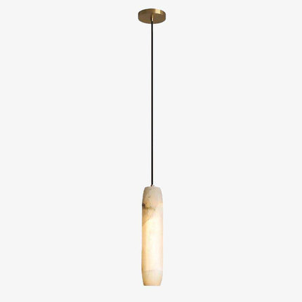 Suspension LED design avec abat-jour en marbre blanc — LZ4F7XQ