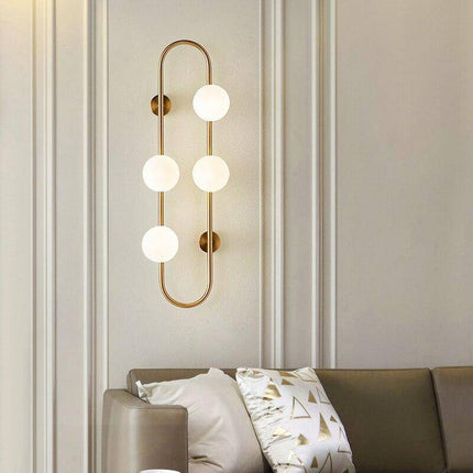 Applique murale LED avec anneau métallique et globe en verre — LZ4X9P2