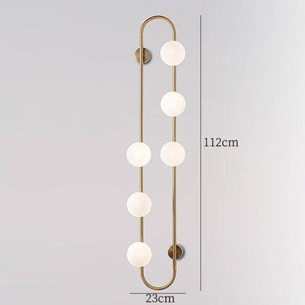 Applique murale LED avec anneau métallique et globe en verre — LZ4X9P2
