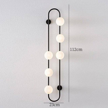 Applique murale LED avec anneau métallique et globe en verre — LZ4X9P2