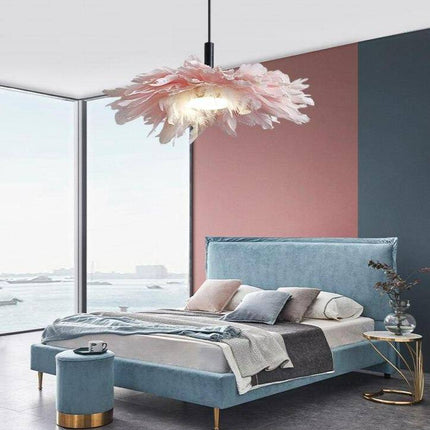 Suspension LED à plumes au style romantique — LZ4X9Q