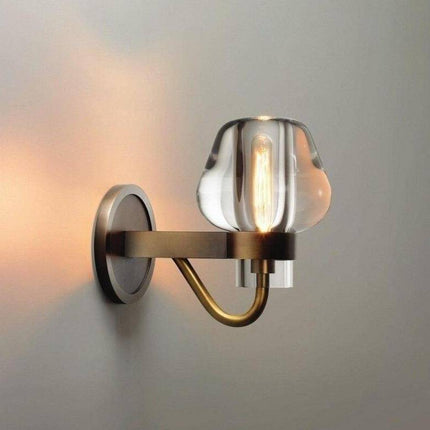 Applique murale moderne cuivrée avec abat-jour déformé — LZ4X9T