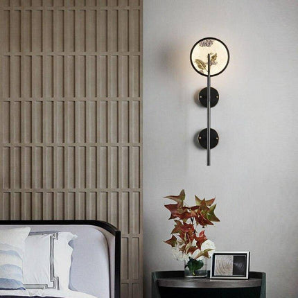 Applique murale LED noire en forme de clé style japonais — LZ4X9T2