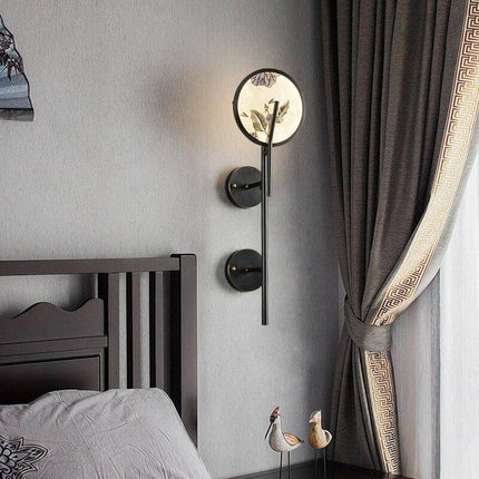 Applique murale LED noire en forme de clé style japonais — LZ4X9T2