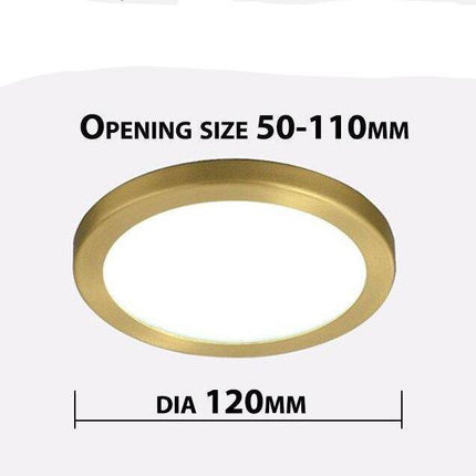 Spot encastré rond LED avec bordure dorée élégante — LZ4XJ9