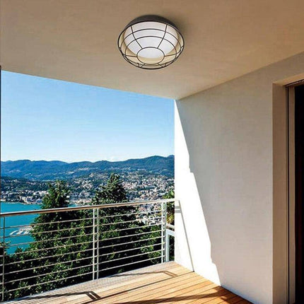 Plafonnier LED style loft avec cage métallique moderne — LZ4X9P