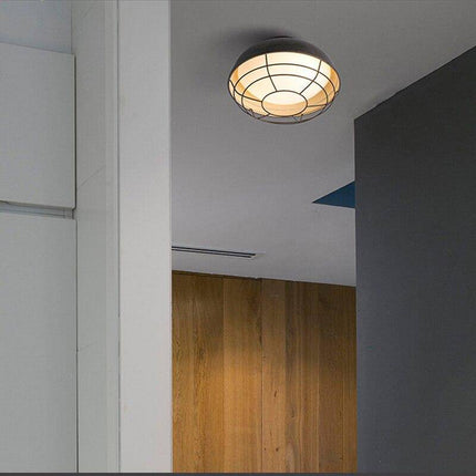 Plafonnier LED style loft avec cage métallique moderne — LZ4X9P