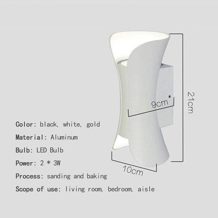 Applique murale LED design en métal courbé — LZ4X9T2