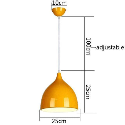 Suspension LED à abat-jour conique arrondi multicolore — LZ4Q7N2