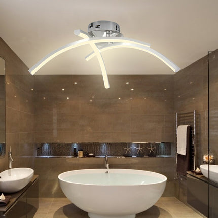 Plafonnier LED design en métal avec 3 barres courbées Teylor — LZ4X9M