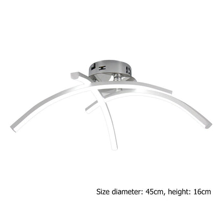 Plafonnier LED design en métal avec 3 barres courbées Teylor — LZ4X9M