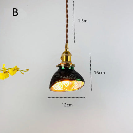 Suspension LED biforme vert et doré Dena