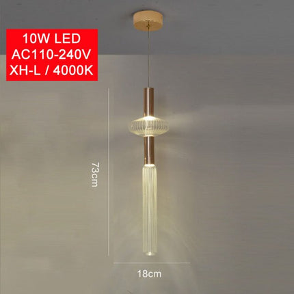 Suspension moderne LED avec différentes formes en verre Florina