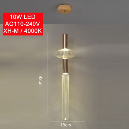 Suspension moderne LED avec différentes formes en verre Florina
