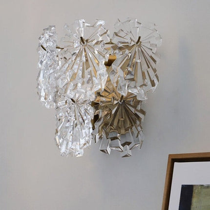 Applique murale moderne avec fleurs en verre de luxe Dynnah — LZ4X9P2Q