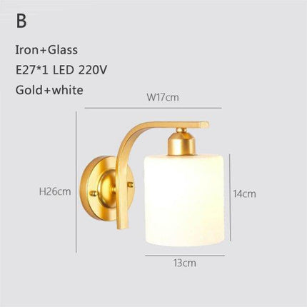 Applique murale LED en métal avec abat-jour en verre soufflé style Loft — LZ4P9X