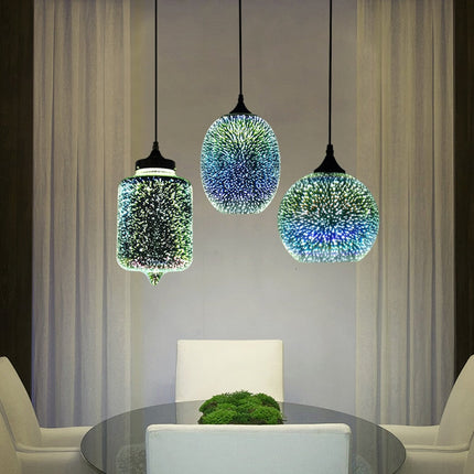 Suspension moderne multicolore en verre 3D Kaili — LZ4X9M