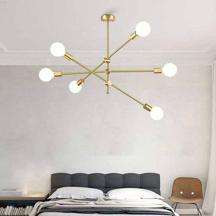 Lustre design en métal doré avec boules en verre — LZ4X9T2