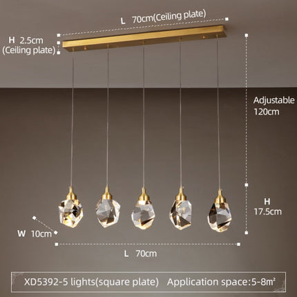 Lustre moderne LED avec goutte en cristal Tyana — LZ4X9M