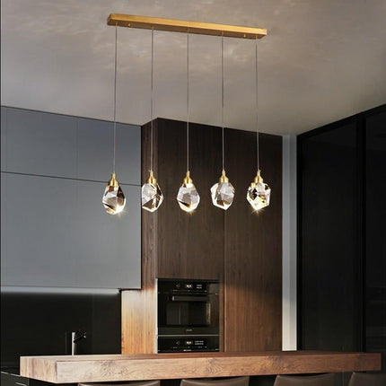Lustre moderne LED avec goutte en cristal Tyana — LZ4X9M