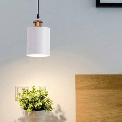 Suspension LED avec abat-jour cylindrique en métal style Loft — LZ4X9P2