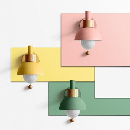 Applique murale scandinave LED en bois colorée Vivale