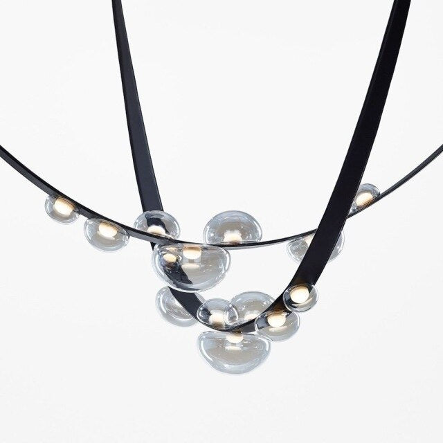 Lustre design en verre et métal Luna — LZ4X9P2Q