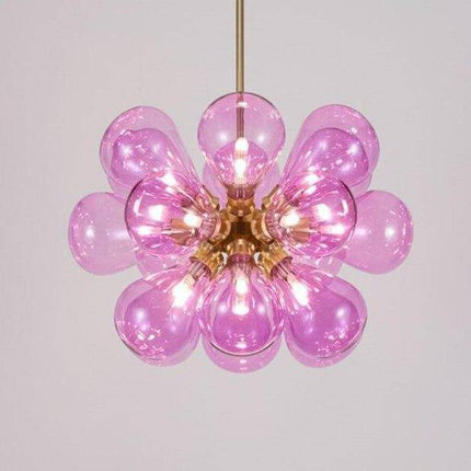 Suspension LED design avec ballons en verre coloré — LZ4X9P2