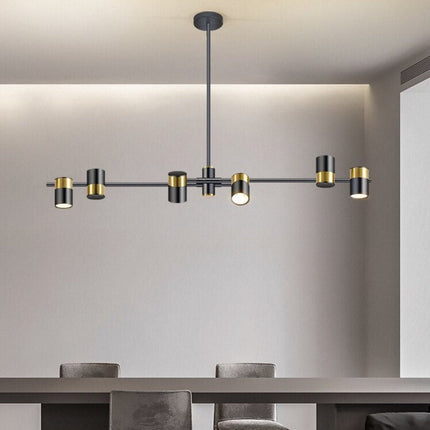Lustre LED avec barre métallique et spots orientables Caeli — LZ4X9M