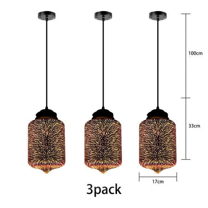 Suspension moderne multicolore en verre 3D Kaili — LZ4X9M