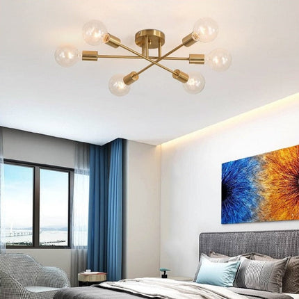 Plafonnier LED design en métal avec 6 lampes entrecroisées Eugie — LZ4X9P