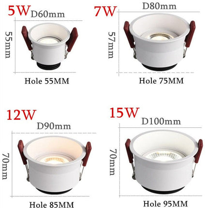 Spot LED moderne orientable 24° avec anti-éblouissement Elba — LZ4X9M