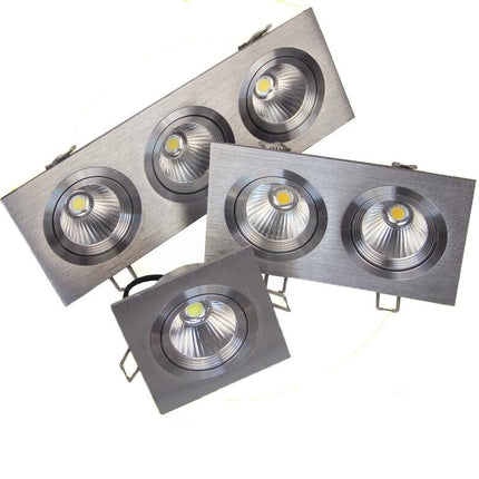 Spot LED carré industriel en métal Yaninah — LZ4G7XQ