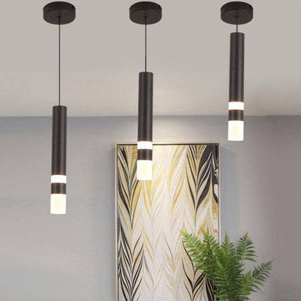 Suspension cylindrique LED en métal et verre Luisa — LZ4X9T
