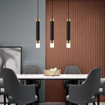 Suspension cylindrique LED en métal et verre Luisa — LZ4X9T