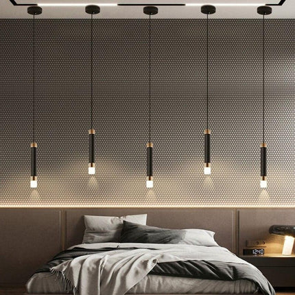 Suspension cylindrique LED en métal et verre Luisa — LZ4X9T