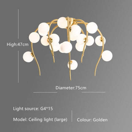 Lustre moderne en forme d'octopus avec globes Nayla