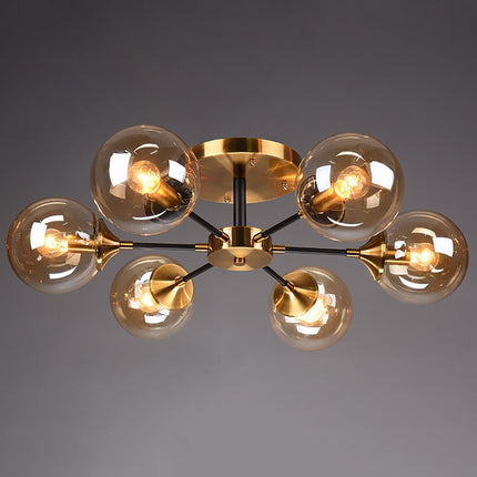 Plafonnier LED moderne étoile avec globes en verre Iraide — LZ4X9T1