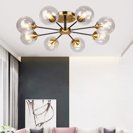 Plafonnier LED moderne étoile avec globes en verre Iraide — LZ4X9T1